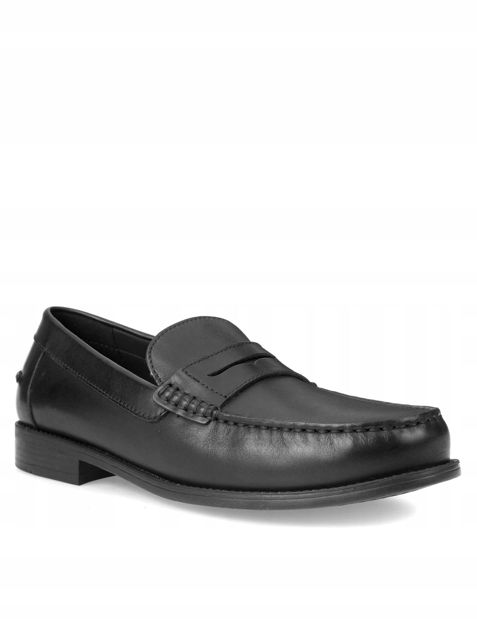 Geox Pánské Nazouvací Kožené Mokasíny Elegantní Černé 44 6KA