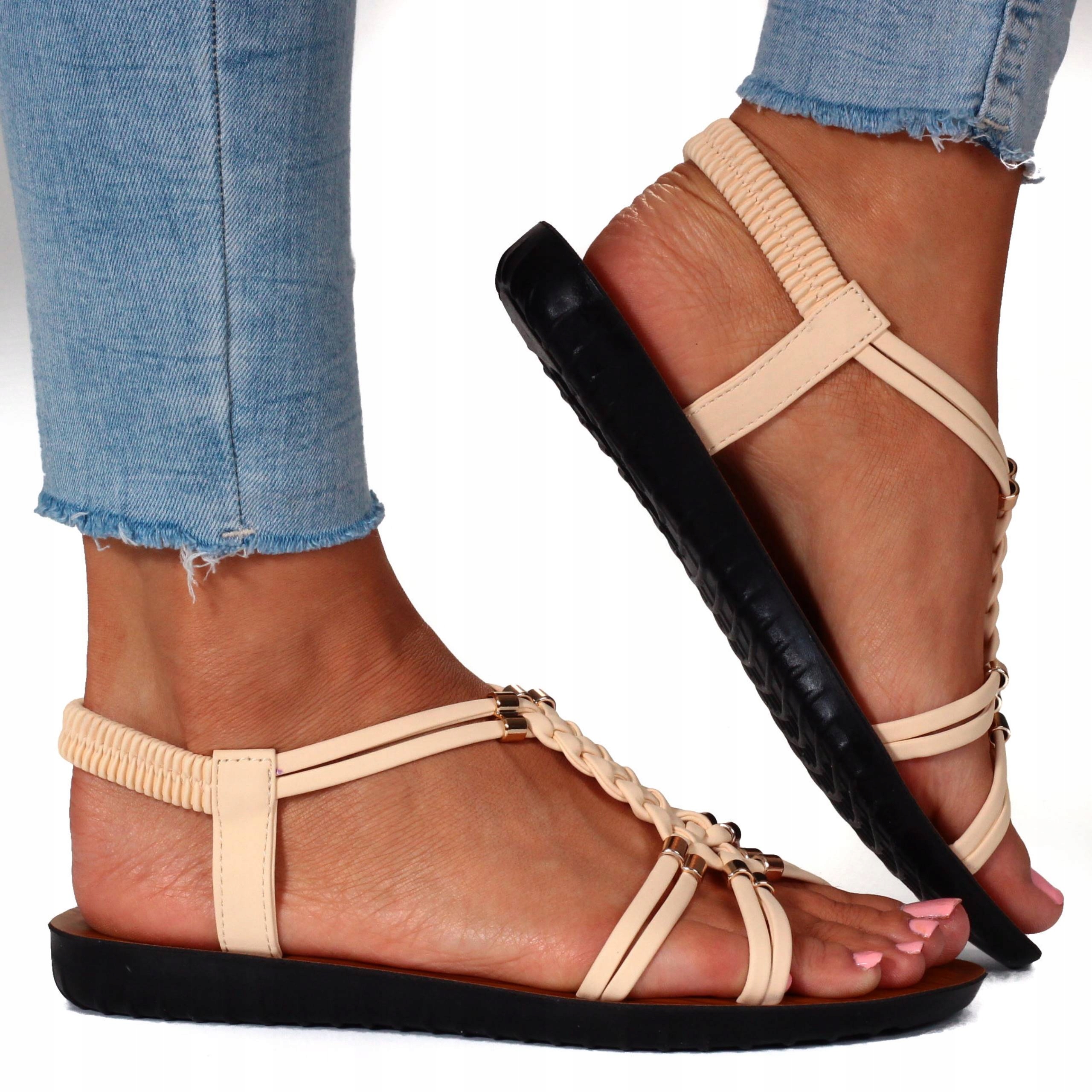 DAMSKIE SANDAŁY LETNIE ELEGANCKIE WYGODNE Marka inna