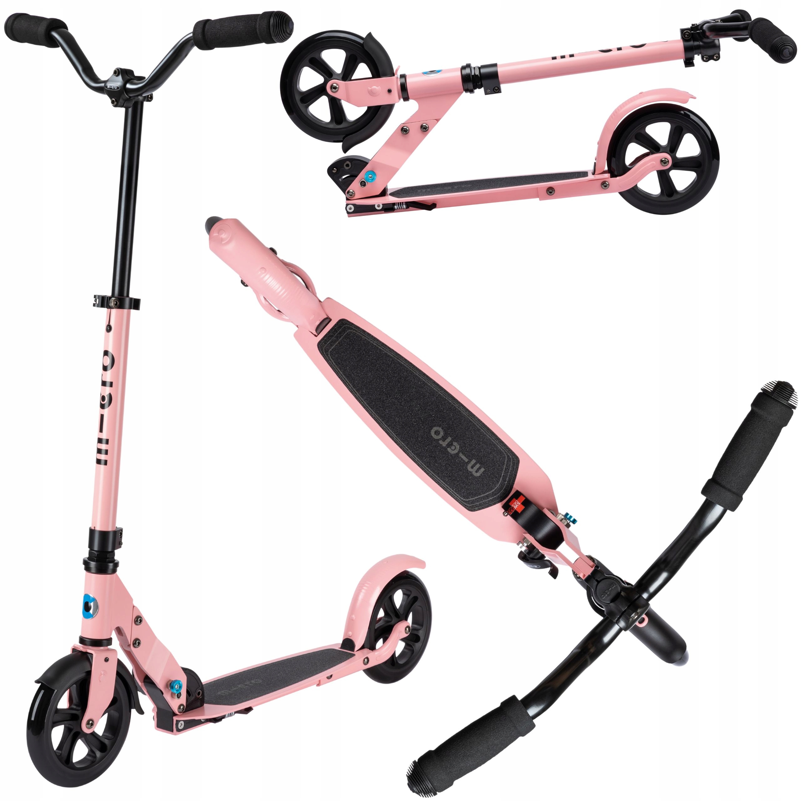 Hulajnoga dla dorosłych młodzieży Micro Speed Deluxe Składana Miejska Pink