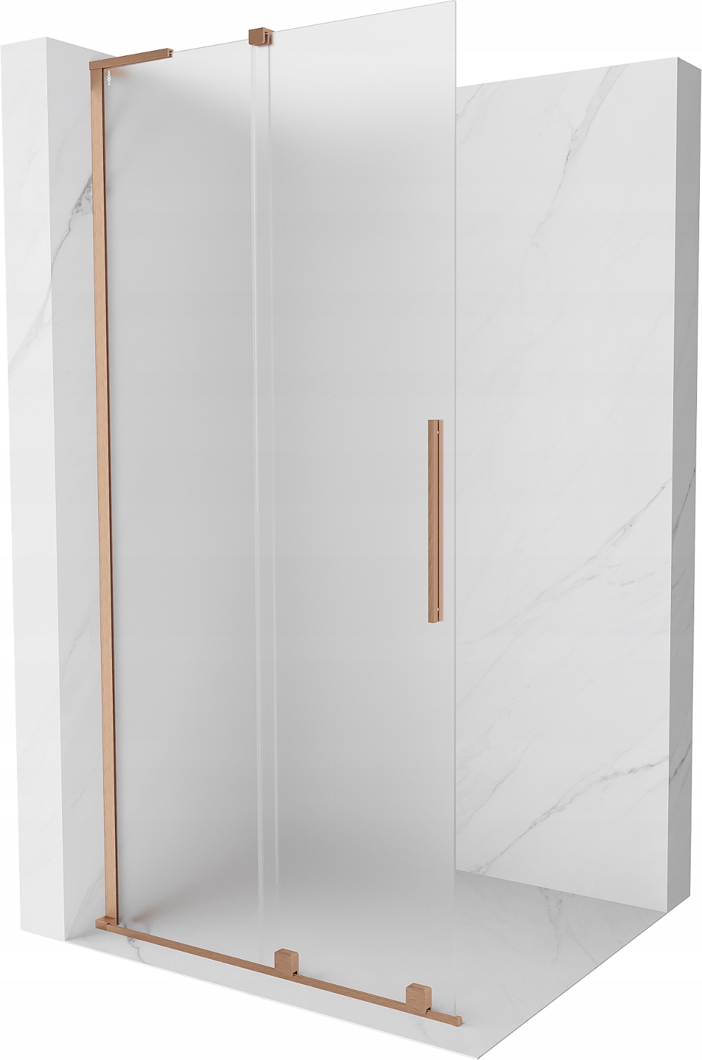 Mexen Velar L skleněná stěna Walk-in 110x200 cm 8mm broušená měď