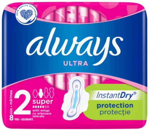 

Always, Ultra Size 2 Podpaski ze skrzydełkami 8szt