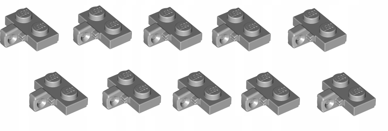 

Lego Płytka zaczep 1x2 jasny szary 44567 -10 szt