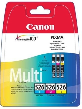 Tisk Canon CLI-526 červená (purpurová), modrá