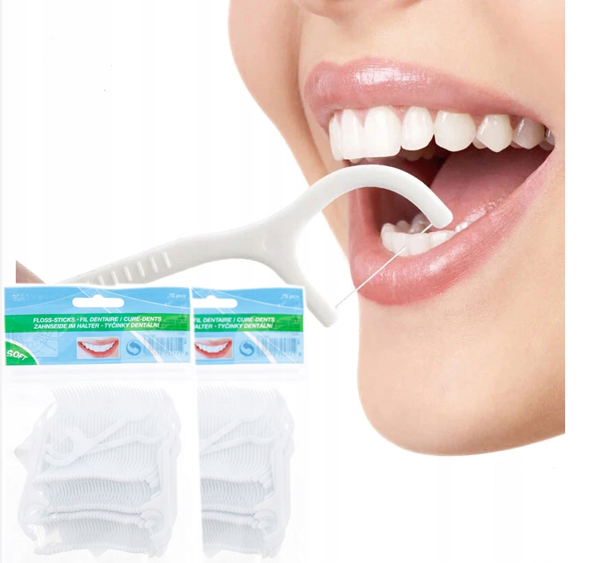 

Wykałaczki Dentystyczne Z NIĆIĄ-75 Sztuk