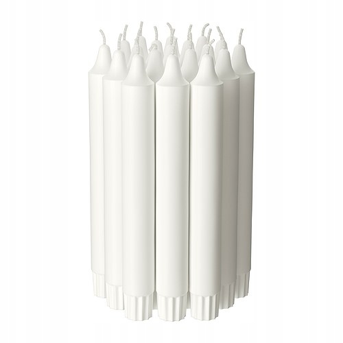 

Ikea Jubla Świeczka do kandelabra Biały 20 Sztuk