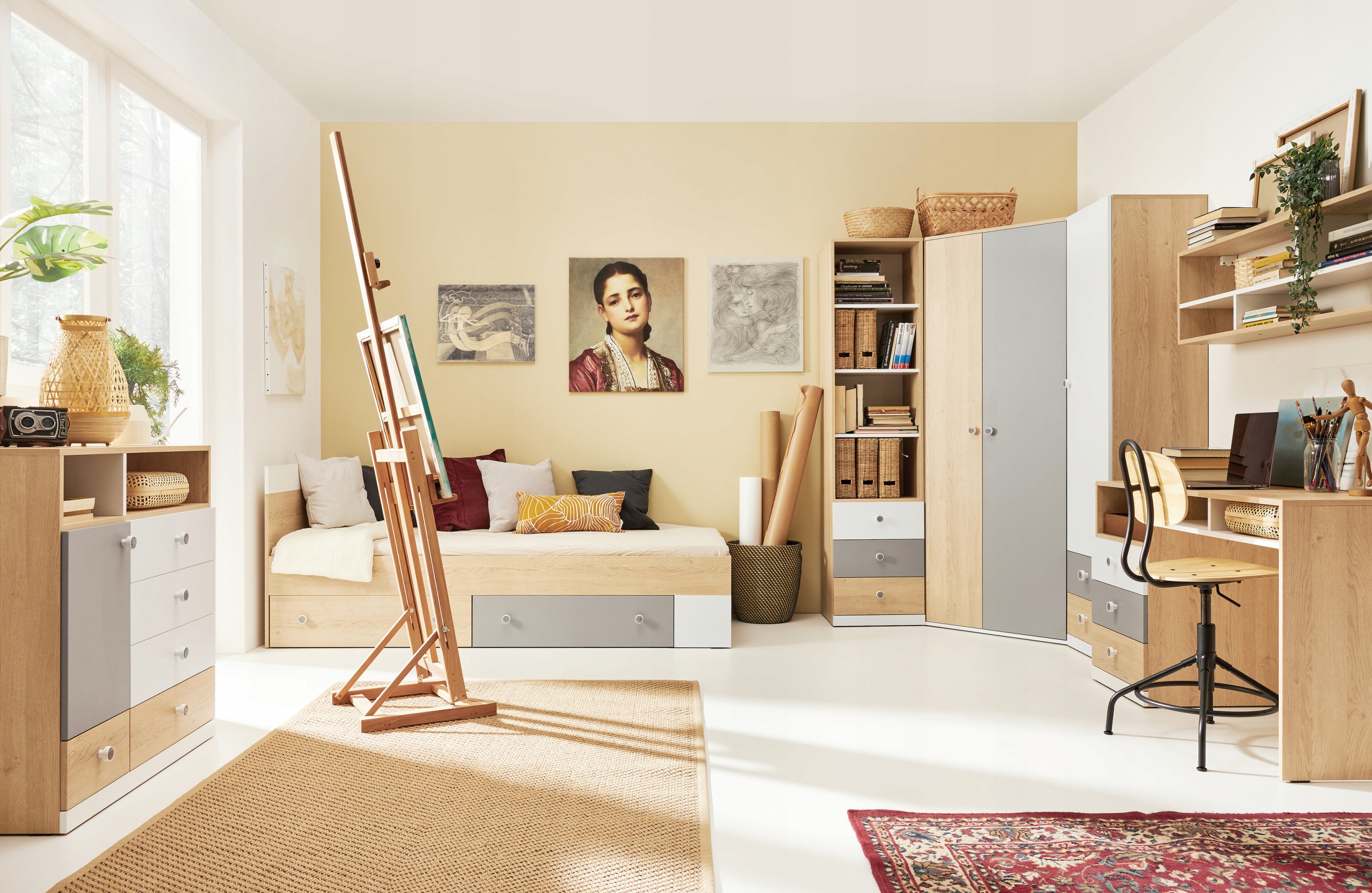 łóżko 90x200 z szufladami Pixel PX14 Kolor inny