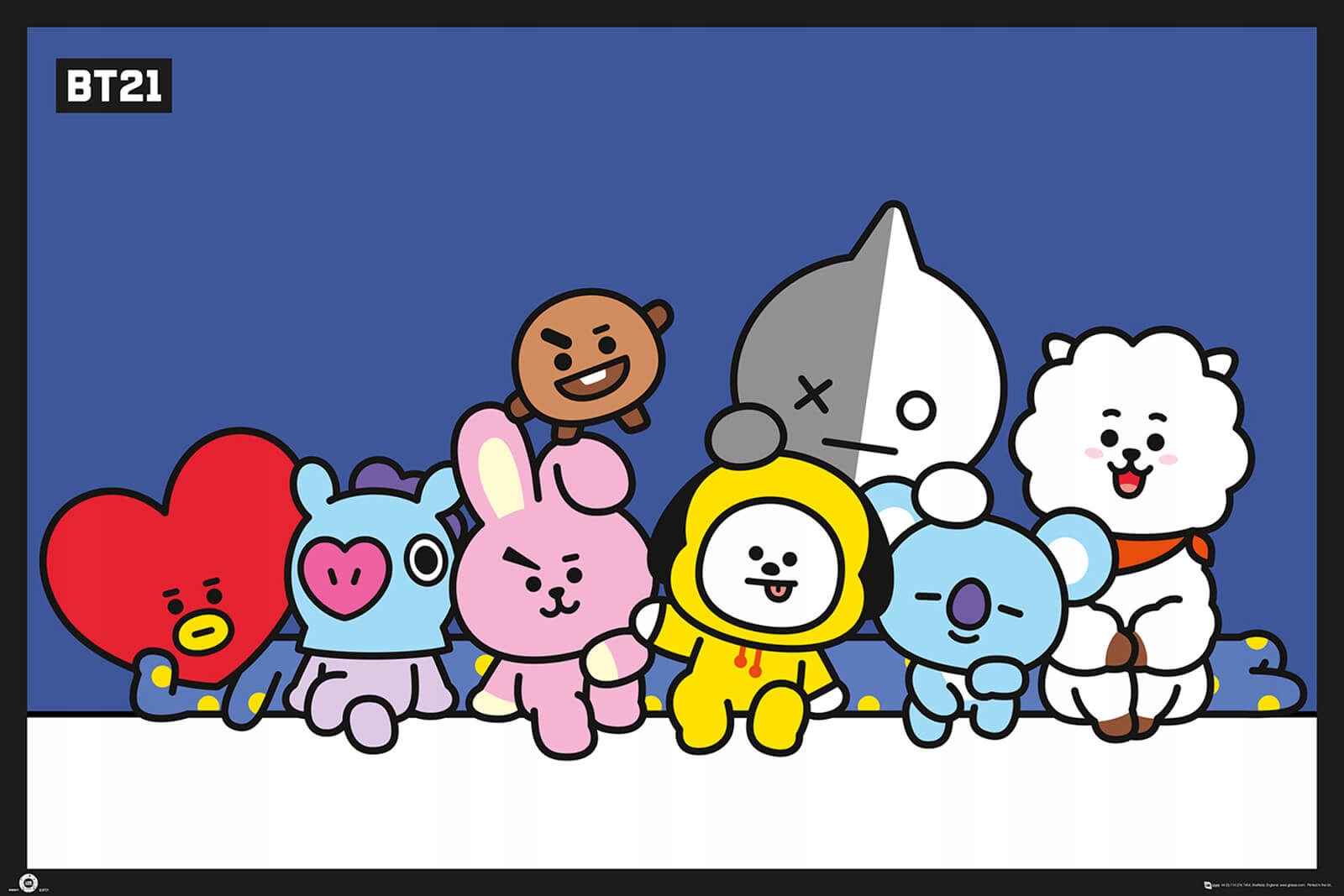 

BT21 Bts Maskotki plakat muzyczny 91,5x61 cm