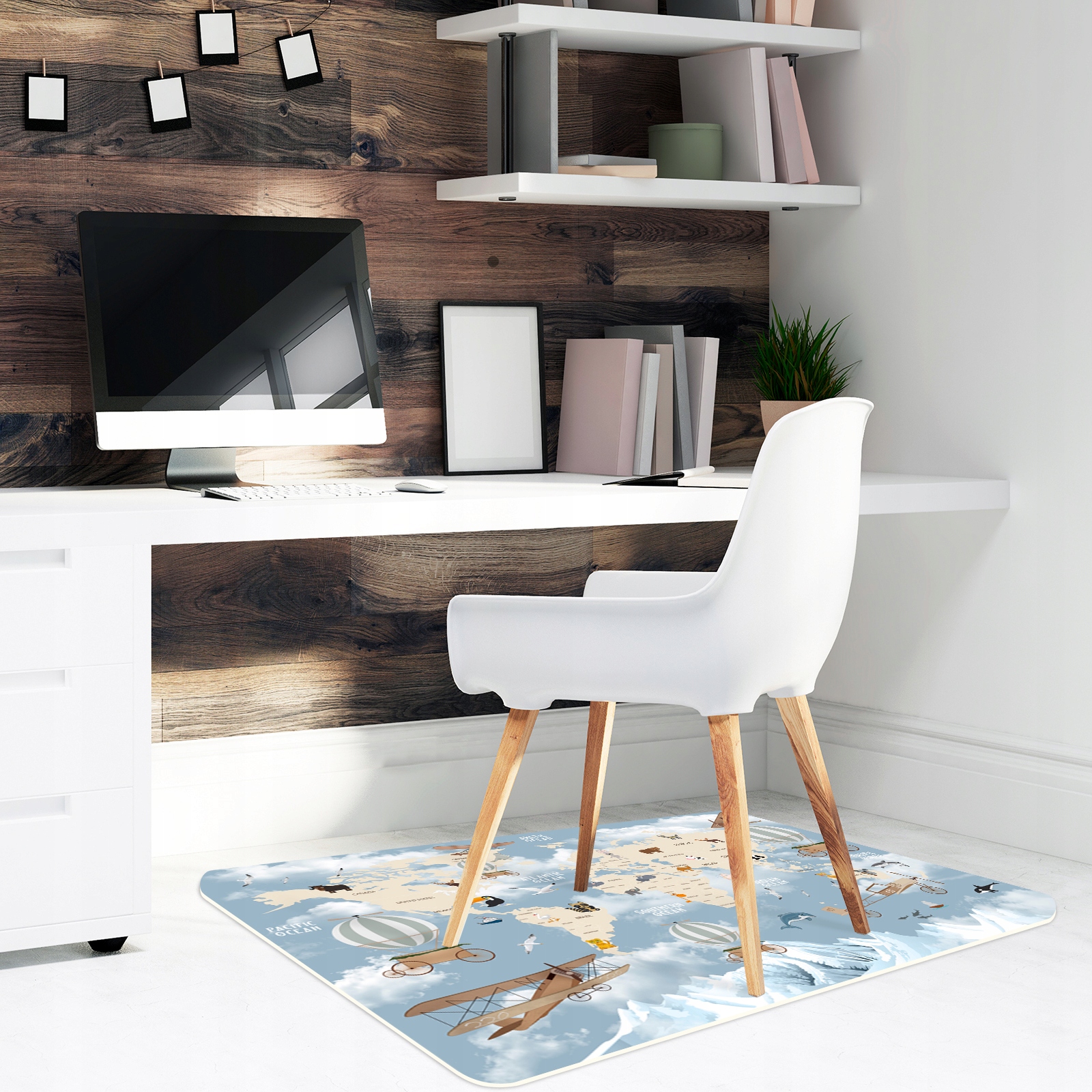 Mata Ochronna pod Fotel 140cm Mapa Świata 2,2mm Kolor inny