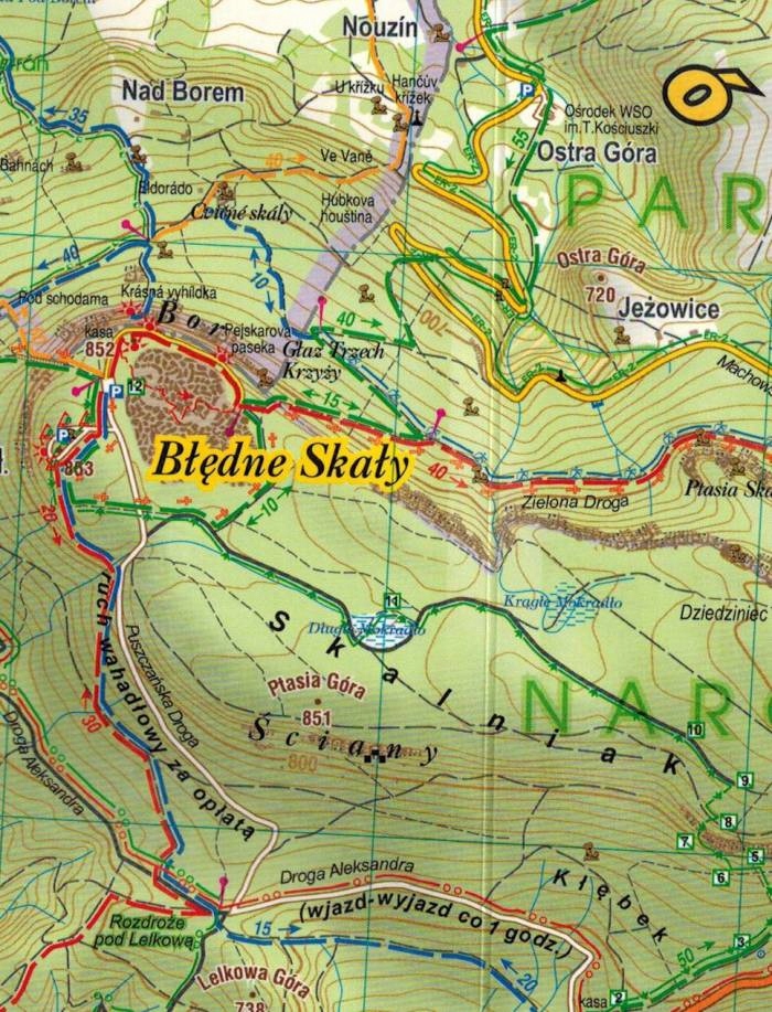 GÓRY STOŁOWE 1:30 000 MAPA LAMINOWANA TURYSTYCZNA 2024 GALILEOS Wydawnictwo Plan