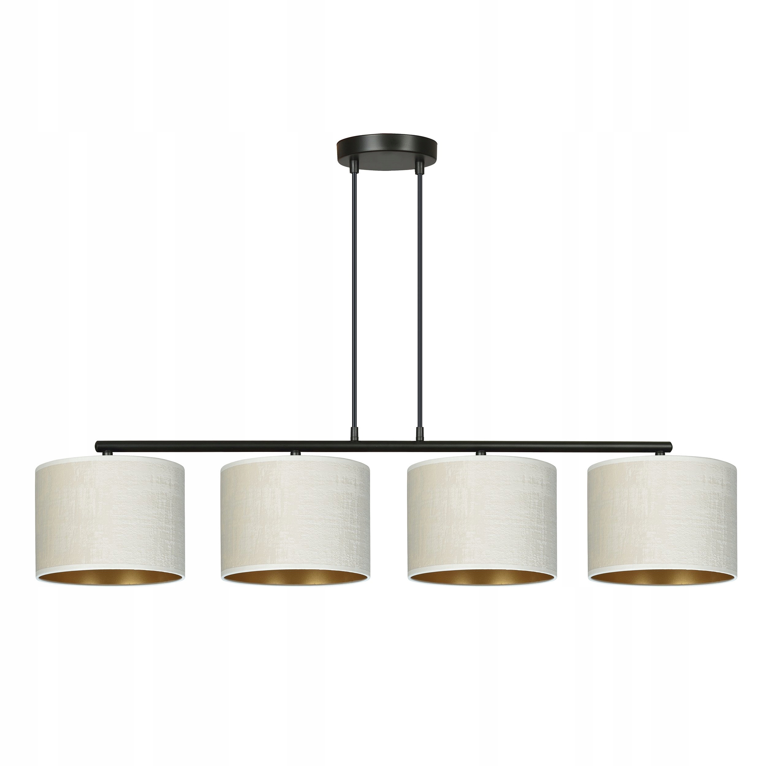 Dlouhá závěsná lampa pro moderní interiéry Hilde 4 Bl bílá černá