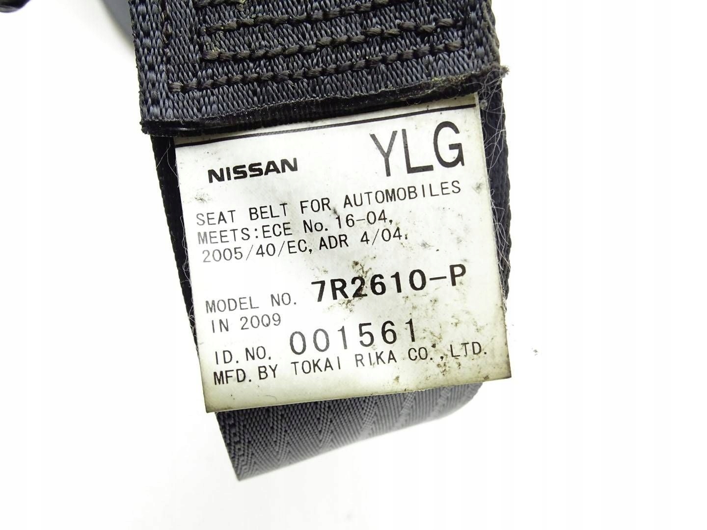 tension belt safety left front front NISSAN GT-R R35