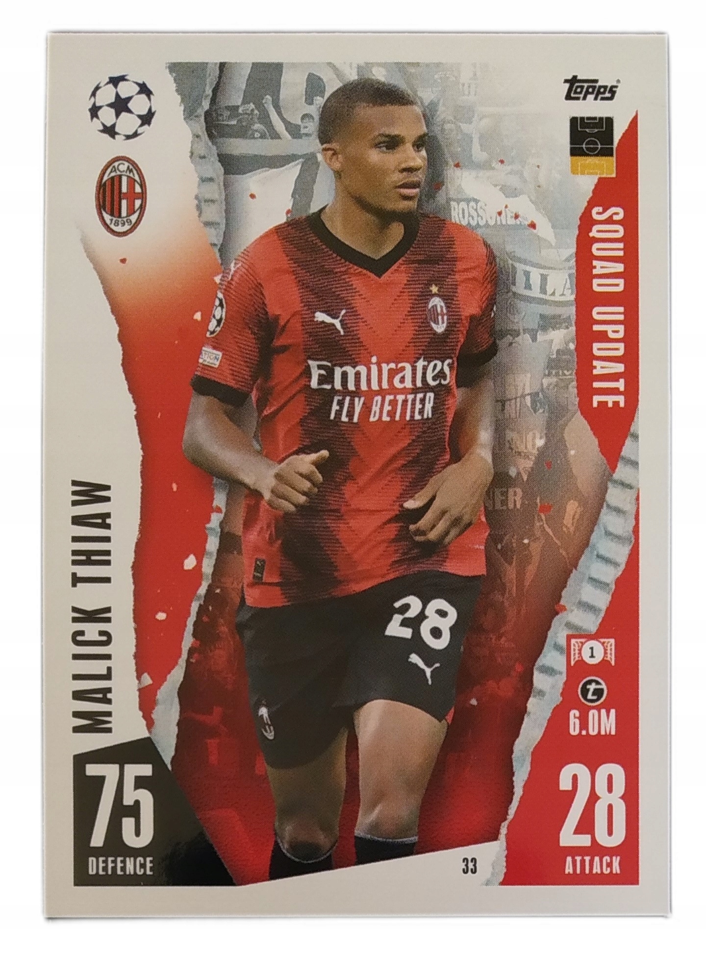 Match Attax 23/24 Extra Karta Squad Update 33 Malick Thiaw