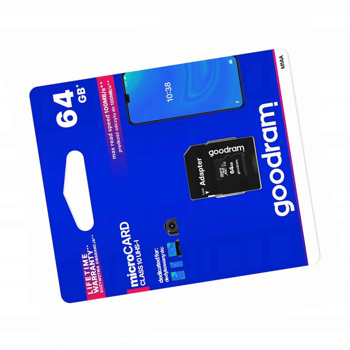 Karta pamięci 64GB microSD do telefonu szybka 10 Class z adapterem Sd