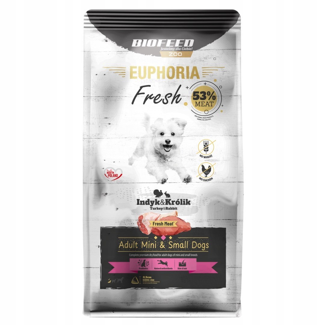 Levně Biofeed Euphoria fresh meat adult krůta/králík xs/s 0,5 kg