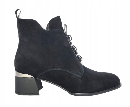 Dámské dámské kotníkové boty ze semišové kůže Loretta Vitale R283 černé, velikost 40