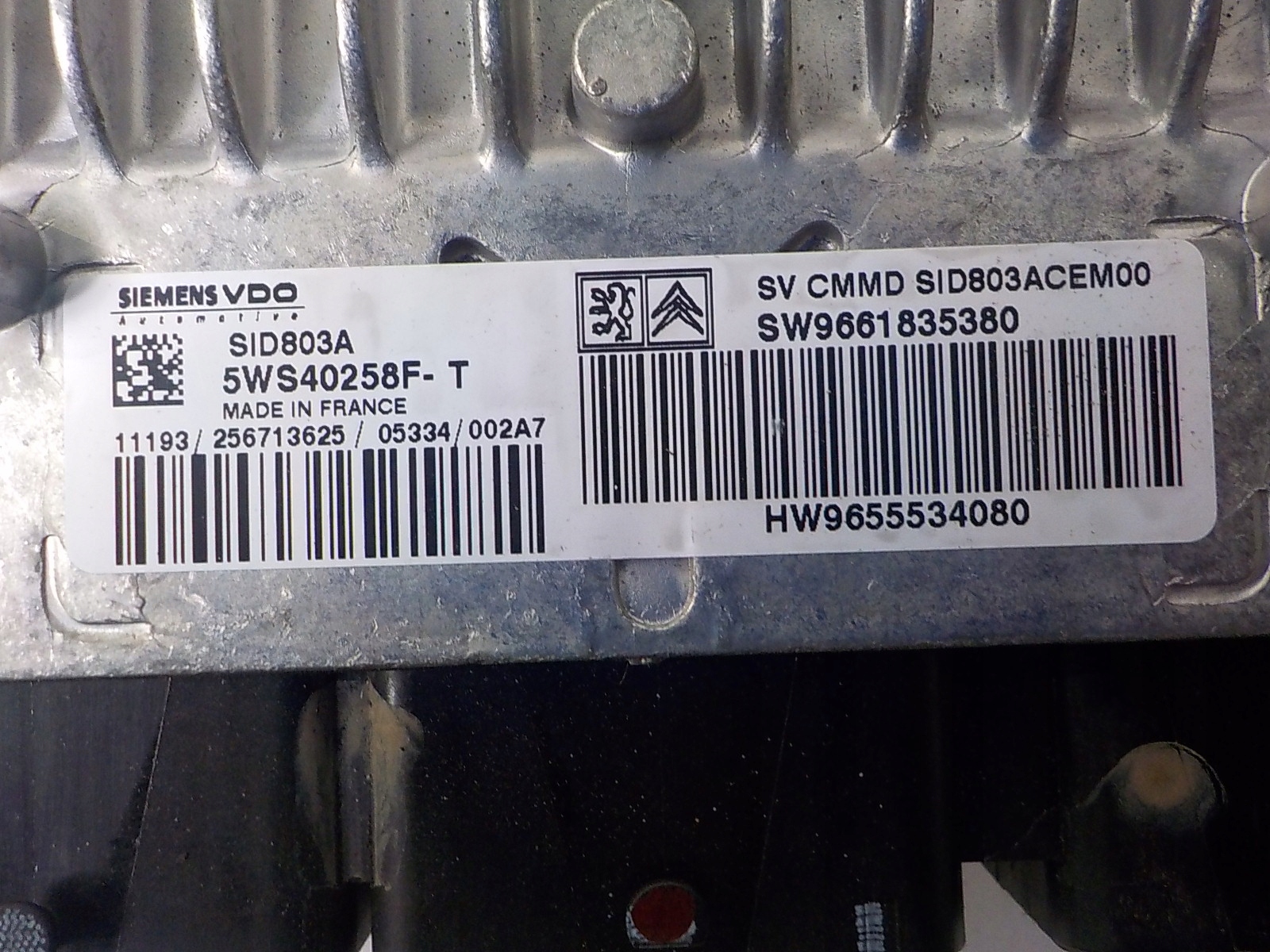 CITROEN computer control unit 5WS40258F-T 9661835380