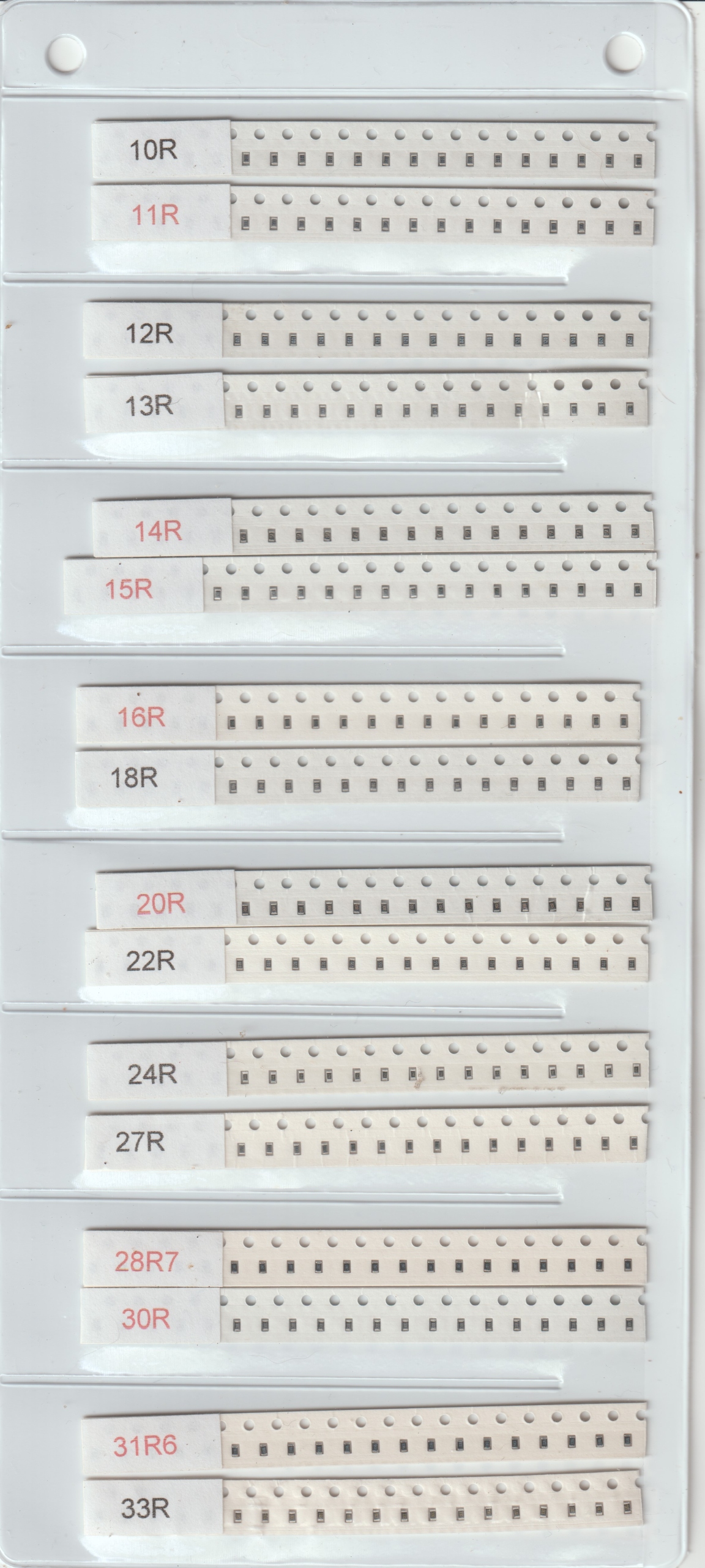 [640szt] Zestaw Rezystorów Smd 0603 10R-91R Szereg E-24 8