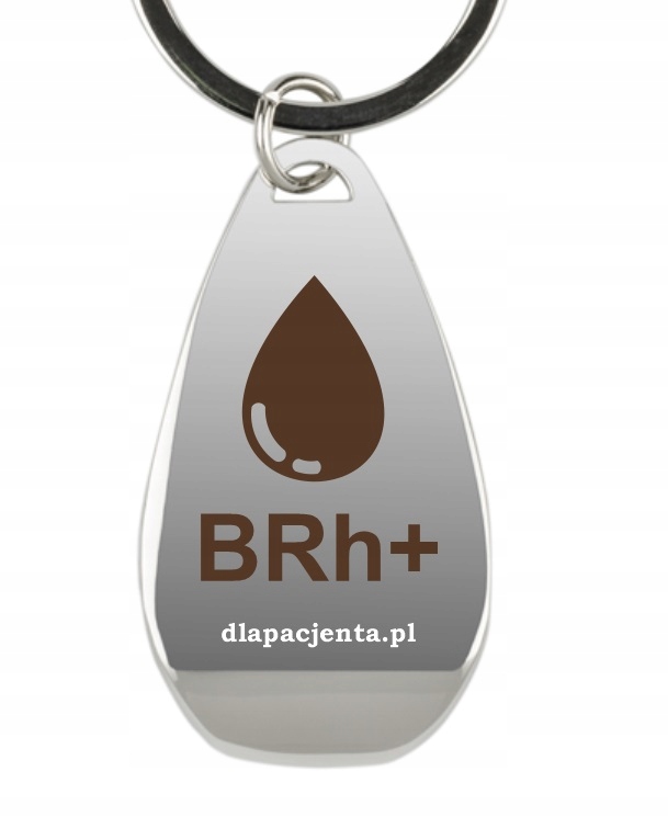

Brelok metalowy otwieracz z Twoją grupą krwi B Rh+