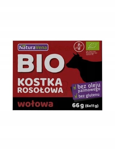 Levně 8x Hovězí Vývarová Kostka Bezlepková Bio 66 g Naturavena