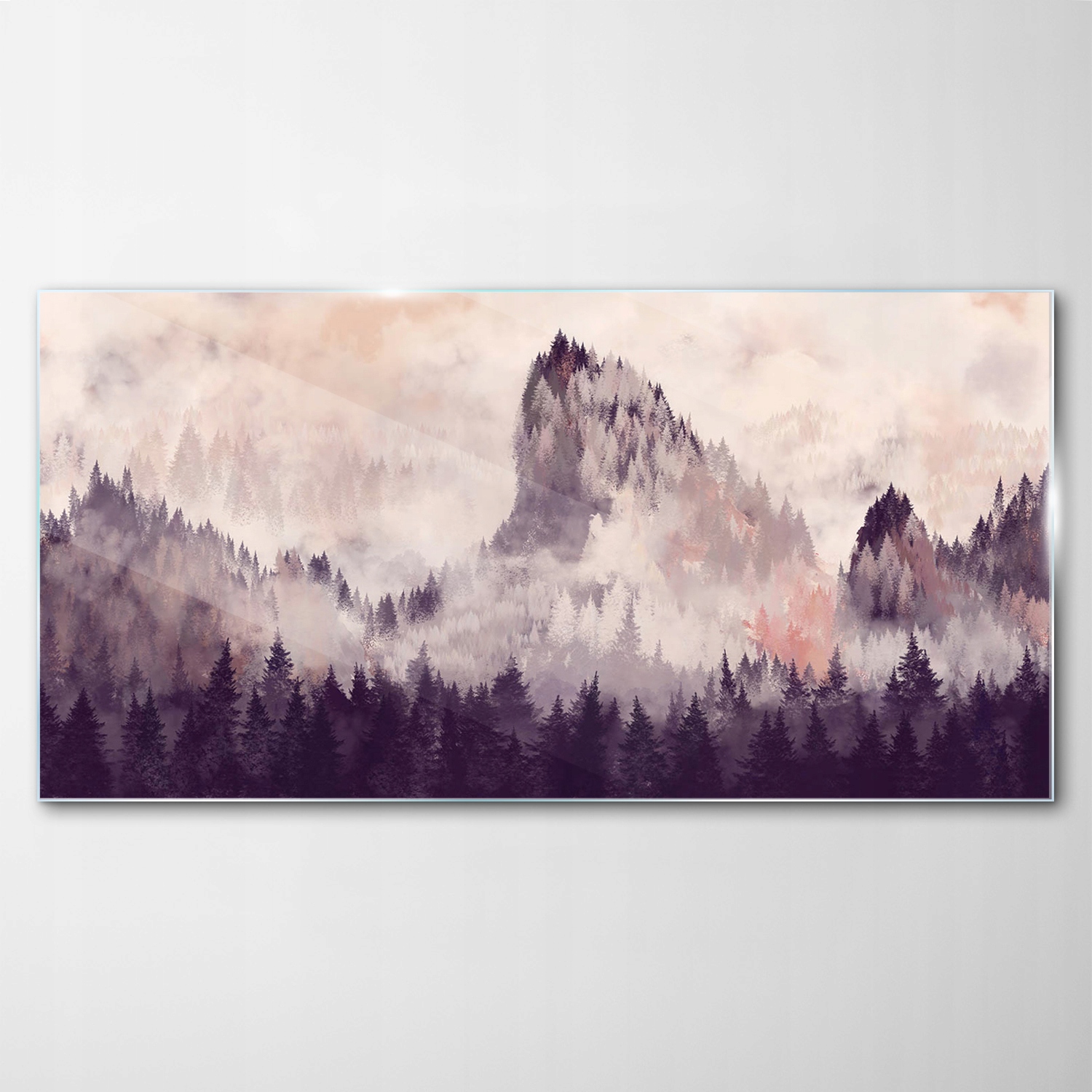 

Hartowany Obraz Szklany Wschód Słońca Mgła 120x60