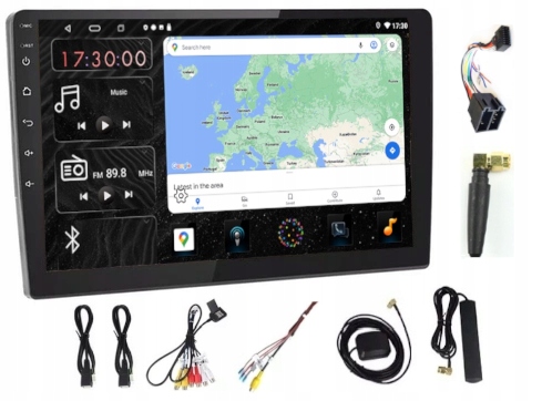 2DIN Autorádio Gps Android Wifi Carplay Bluetooth 2/32GB Sim Modem 9 Palců