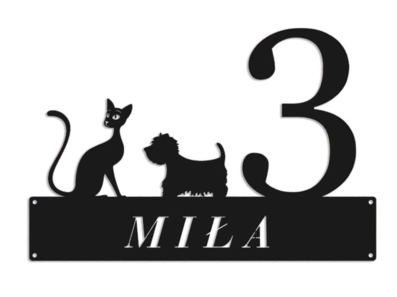 Číslo Na Dom 80 cm Tabuľa Adresa Ocel 2 mm ul. Miła