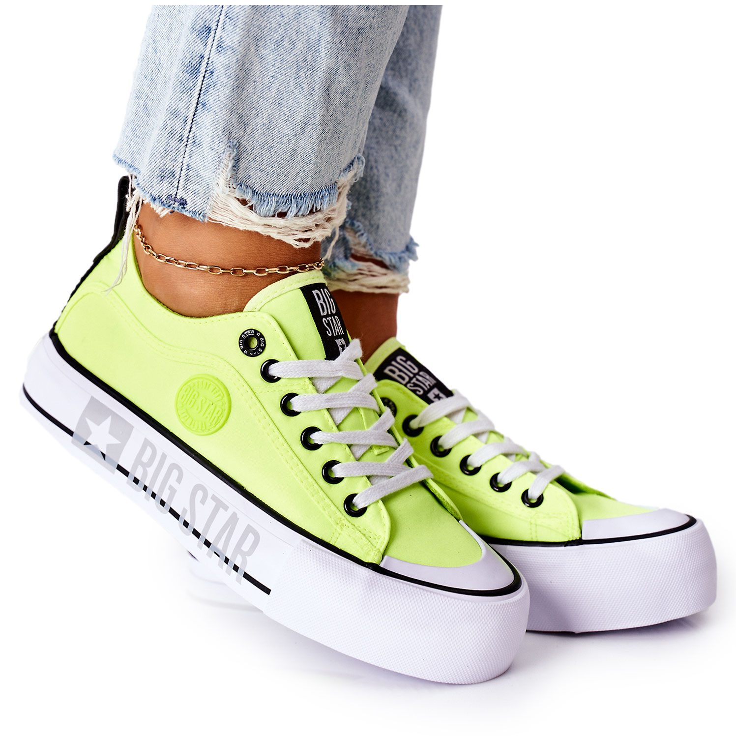 

Trampki Big Star Platforma II274022 Neon Żółte 38