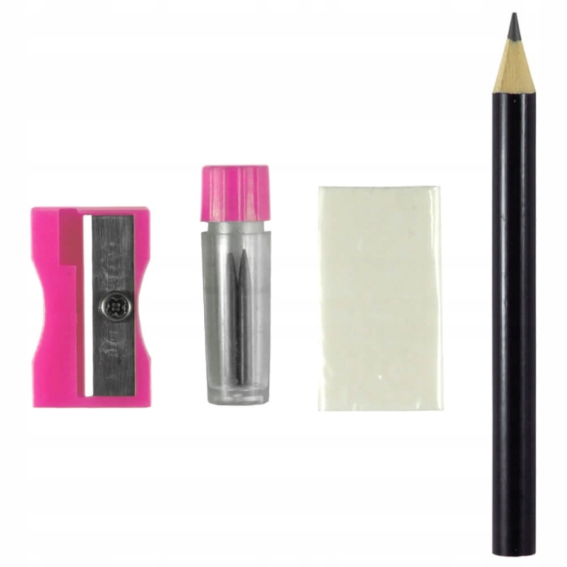 RÓŻOWY ZESTAW GEOMETRYCZNY COLORINO 10 ELEMENTÓW: CYRKLE, LINIJKA, EKIERKI Marka Colorino