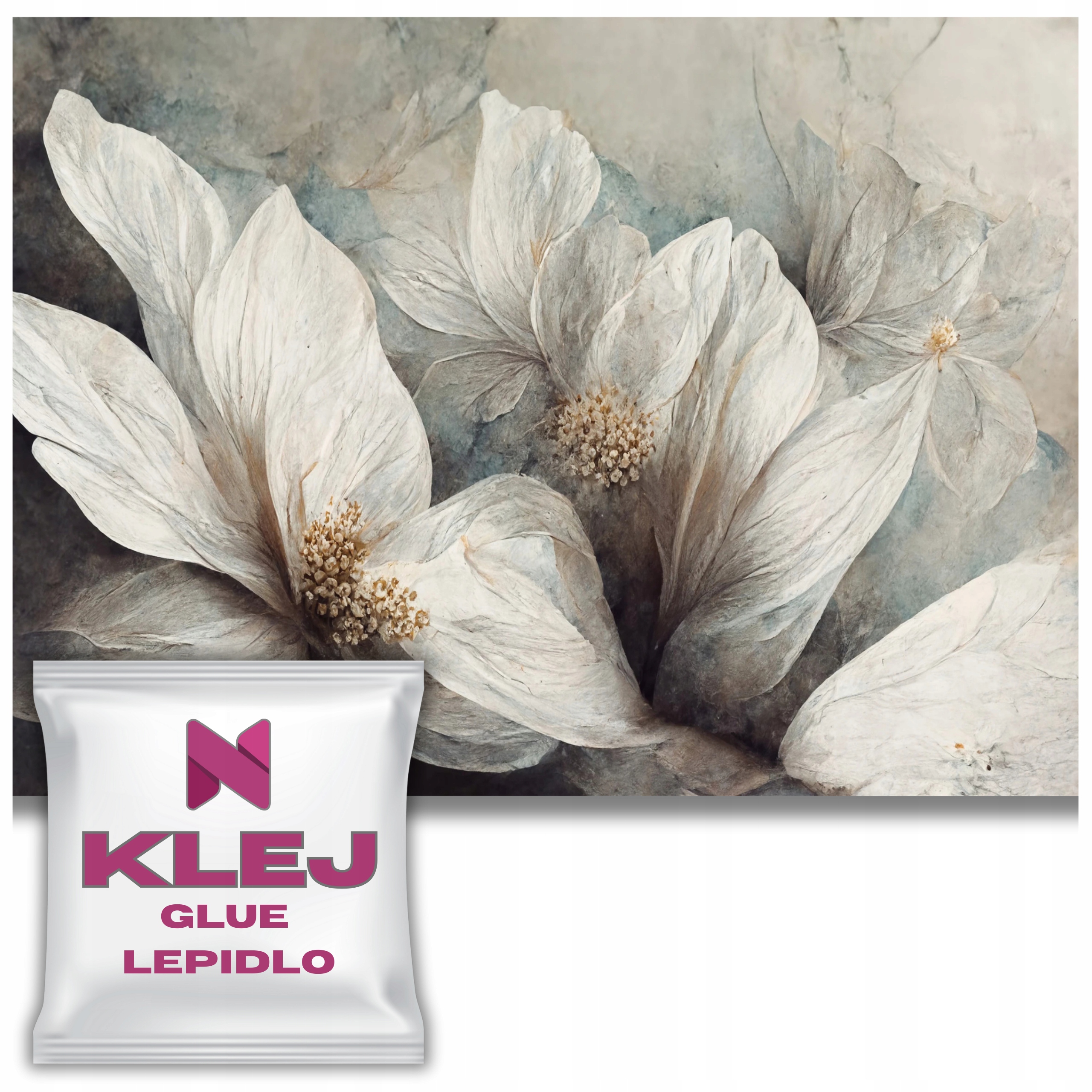 Elegantní dekorace obývacího pokoje Moderní fototapeta Bílý květ 260x390