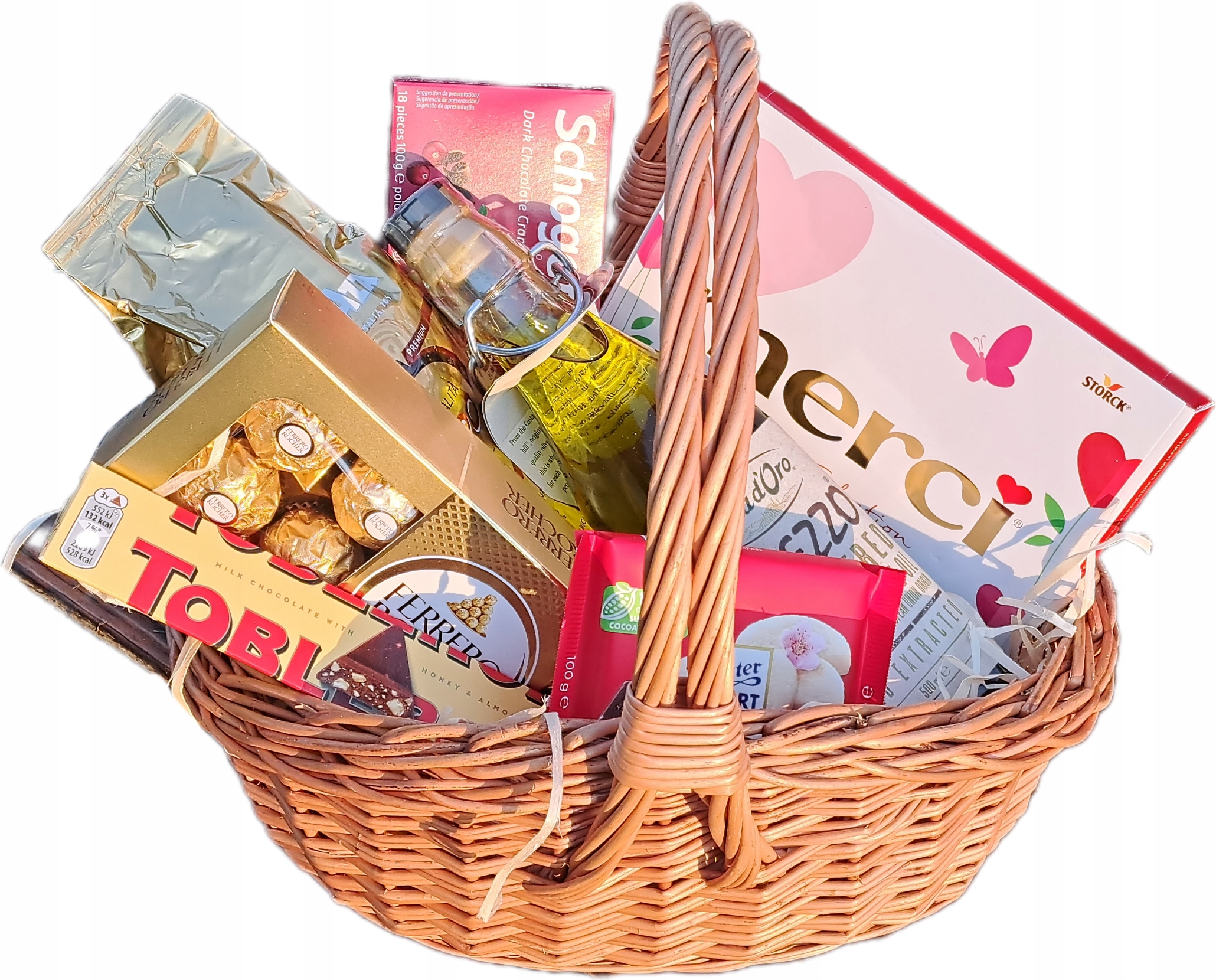 Dárkový koš košík sada sladkostí Oliwa Velký