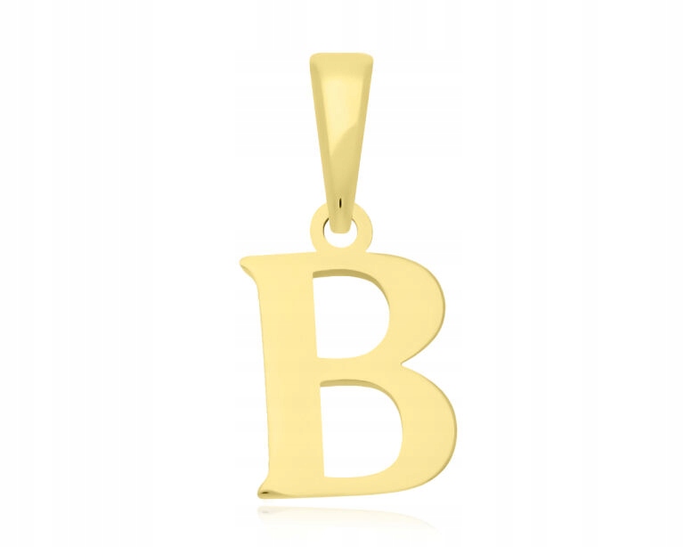 Zlatý přívěsek Písmeno B Hladký pr. 585 Dámský Přívěsek na Řetízek