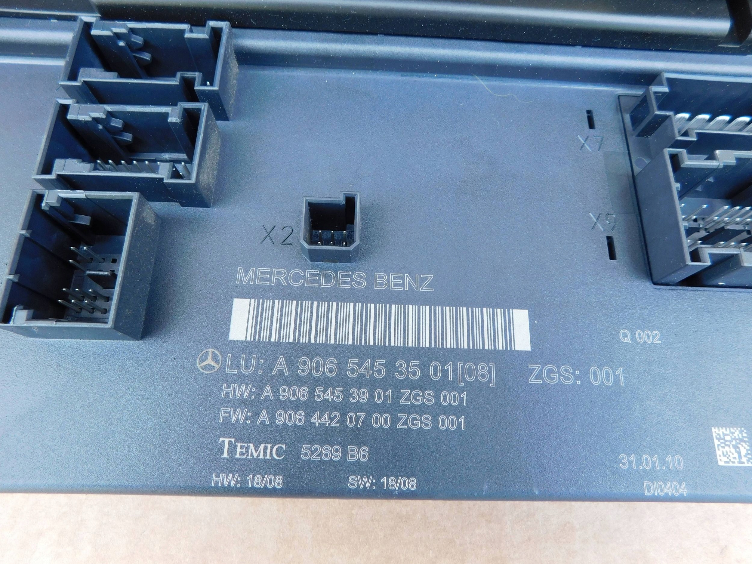 A9065453501 Sprinter 906 VW Crafter modulo SAM kaseta BSI fusibili OEM