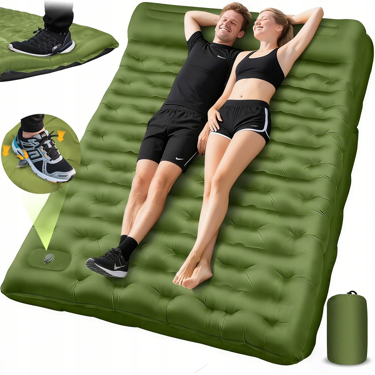 Matrace S Kempingovým Polštářem, Rolovací Podložka Pro 2 Osoby