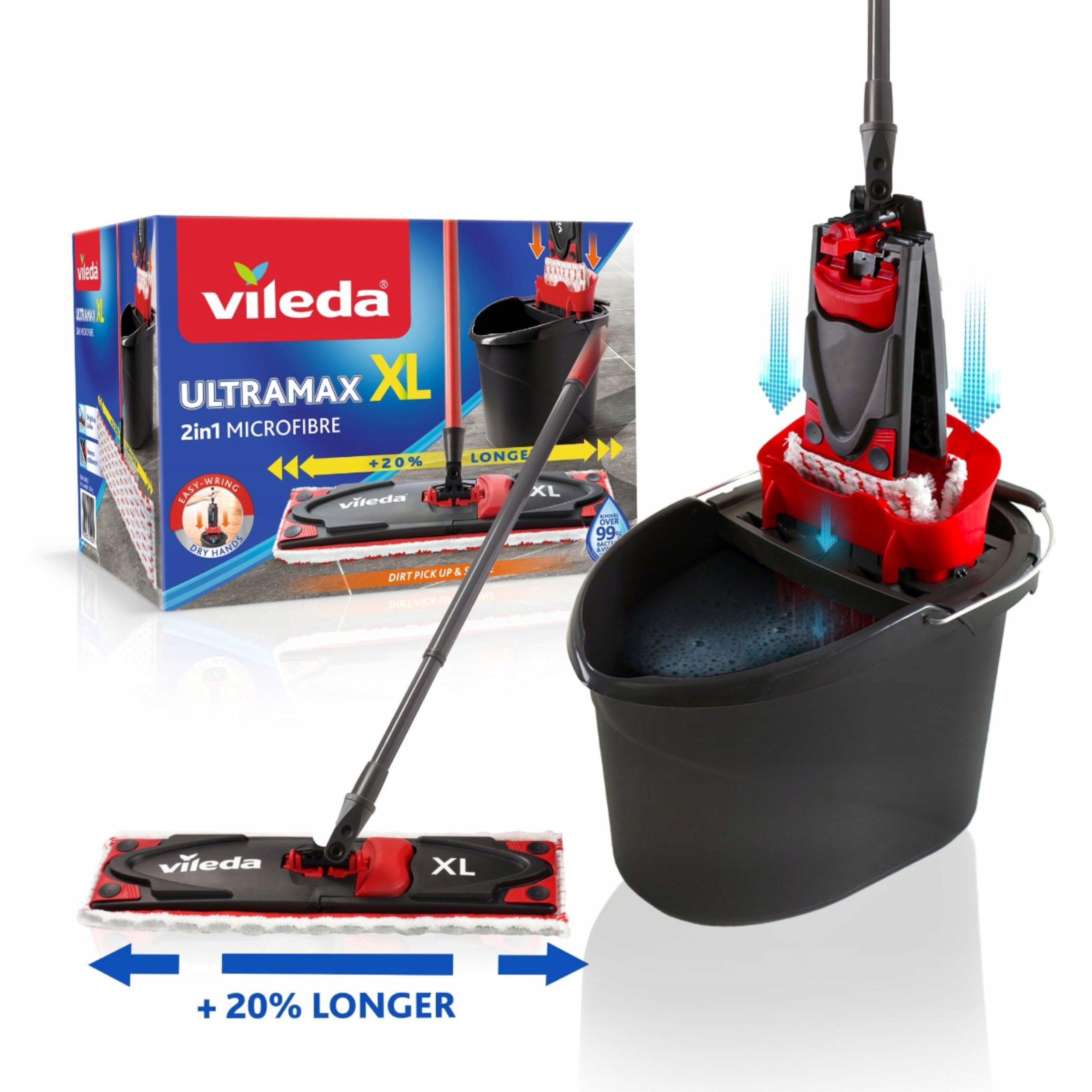 Levně Vileda Plochý Mop Ultramax XL 2v1 Se Ždímačem