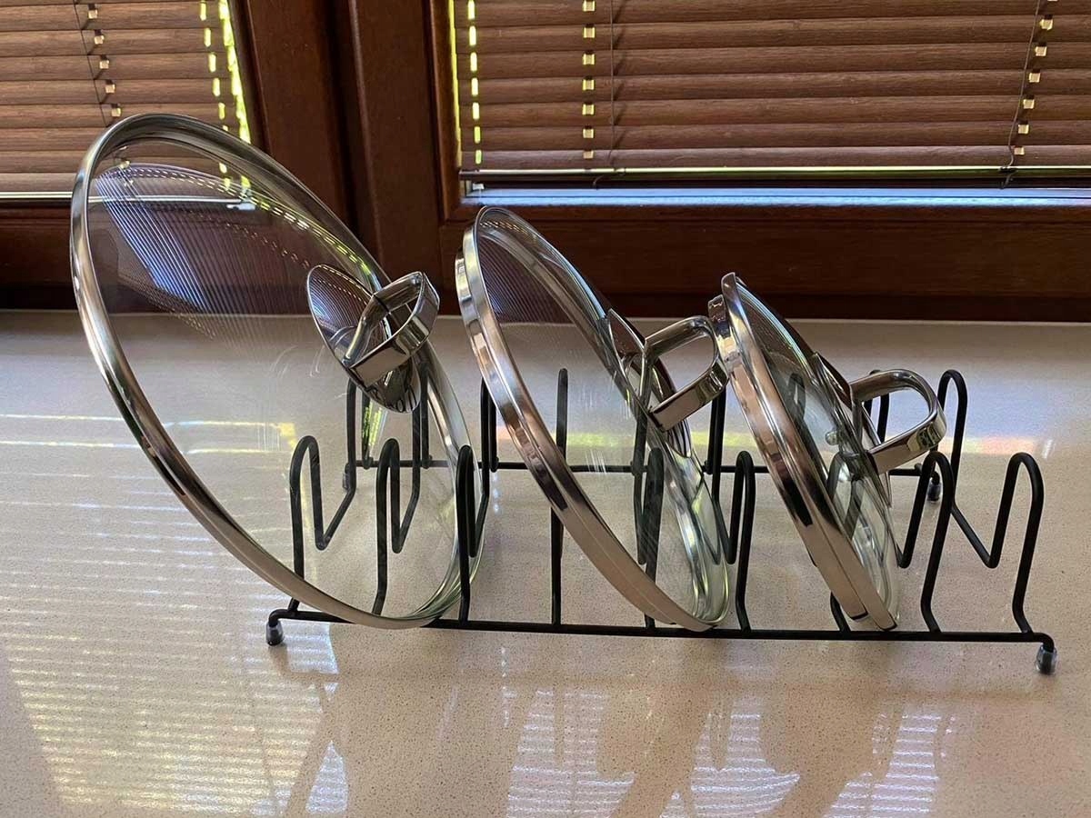 STOJAK ORGANIZER NA POKRYWKI kuchenny do szafki szuflady Kolor czarny