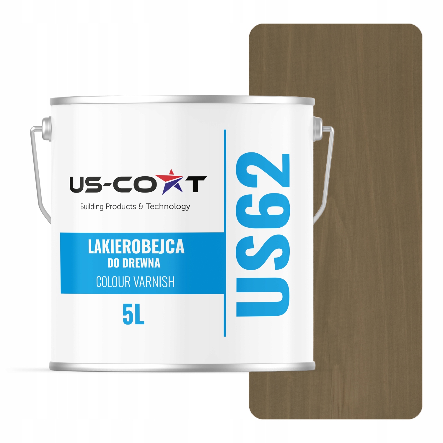 Lakovač Na Drevo, Okná, Lazúra 5 L, Sivý, Zlomený Do Saténovej Hnedej Farby