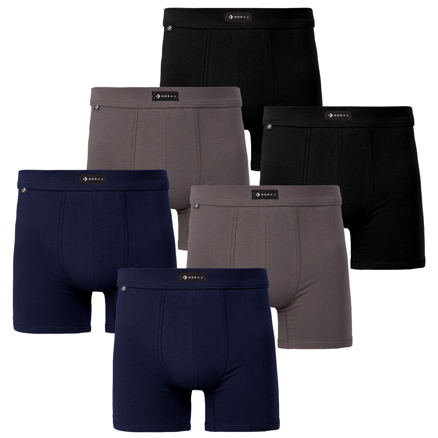 Pánské Boxerky Přiléhavé Moraj Bavlněné Elastické MIX 6-PACK XXL