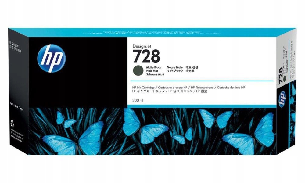Hp 728 300-ml matně černá DesignJet Ink Cartridge