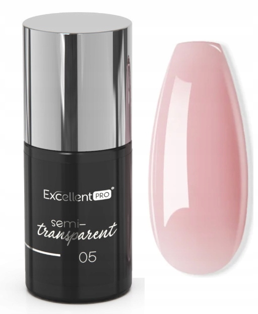 Lakier hybrydowy EXCELLENT PRO SEMI Transparentny 05 7g