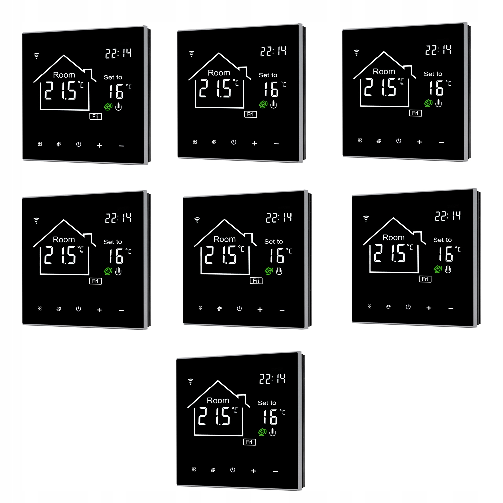 7x Tuya Wifi Termostat podlahového vytápění 16A