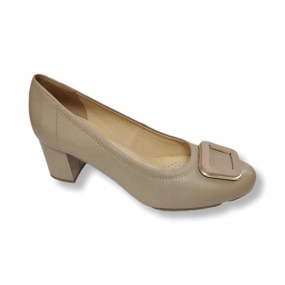 Elegantní pohodlná kůže Bioeco Arka 1101 béžová fango vel.39