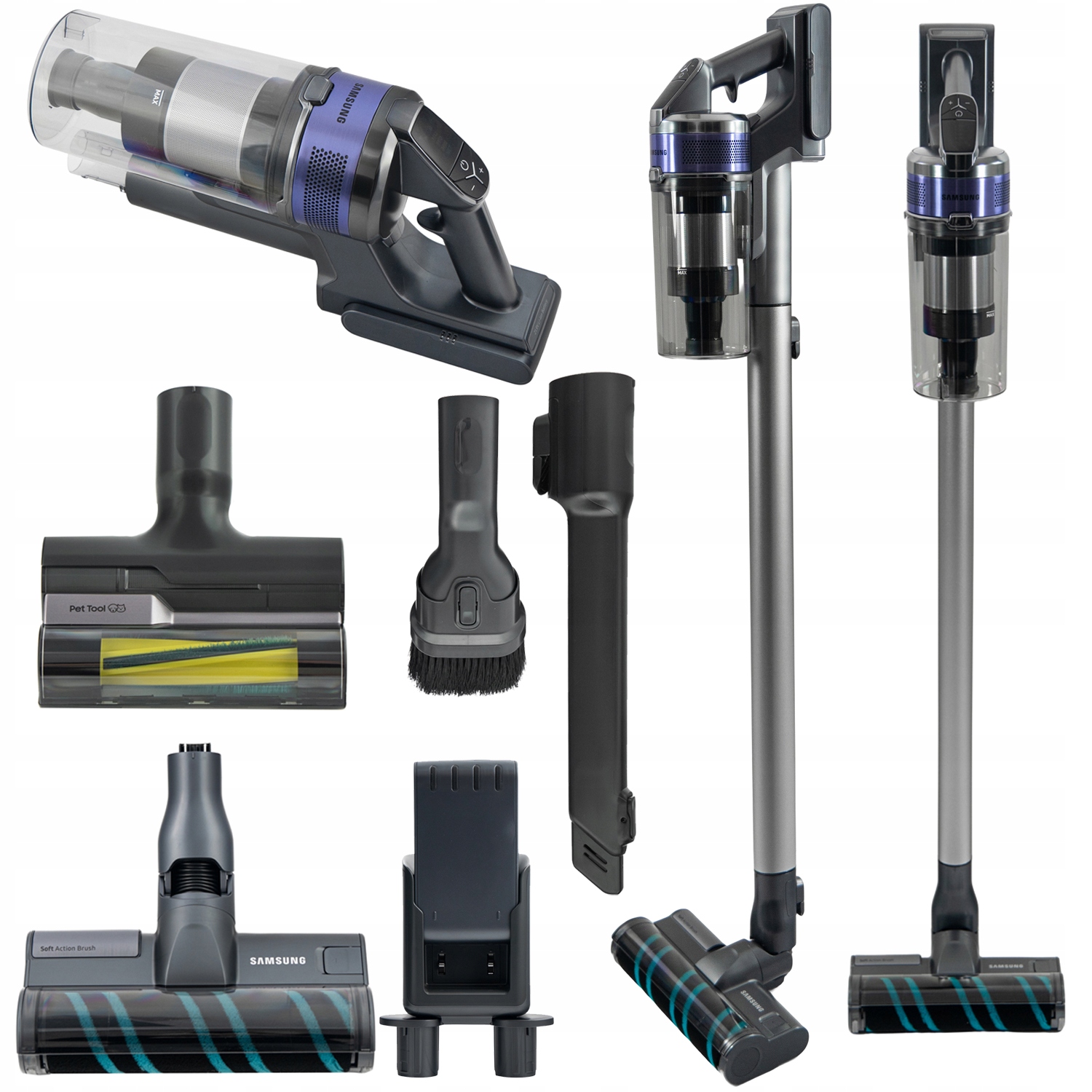 Vertikálny vysávač Samsung VS20B75AER4 2xElektrická kefa na srsť Pet Tool