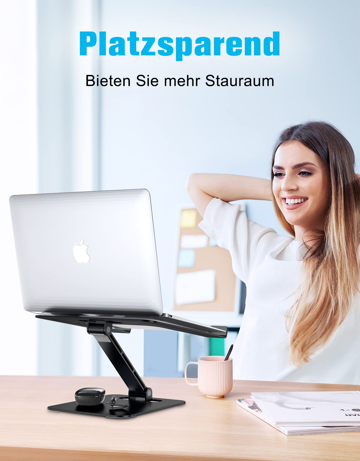 BABACOM Regulowany Składany Stojak Pod Laptopa Z Aluminium 10-16 Cali — miniatura 7