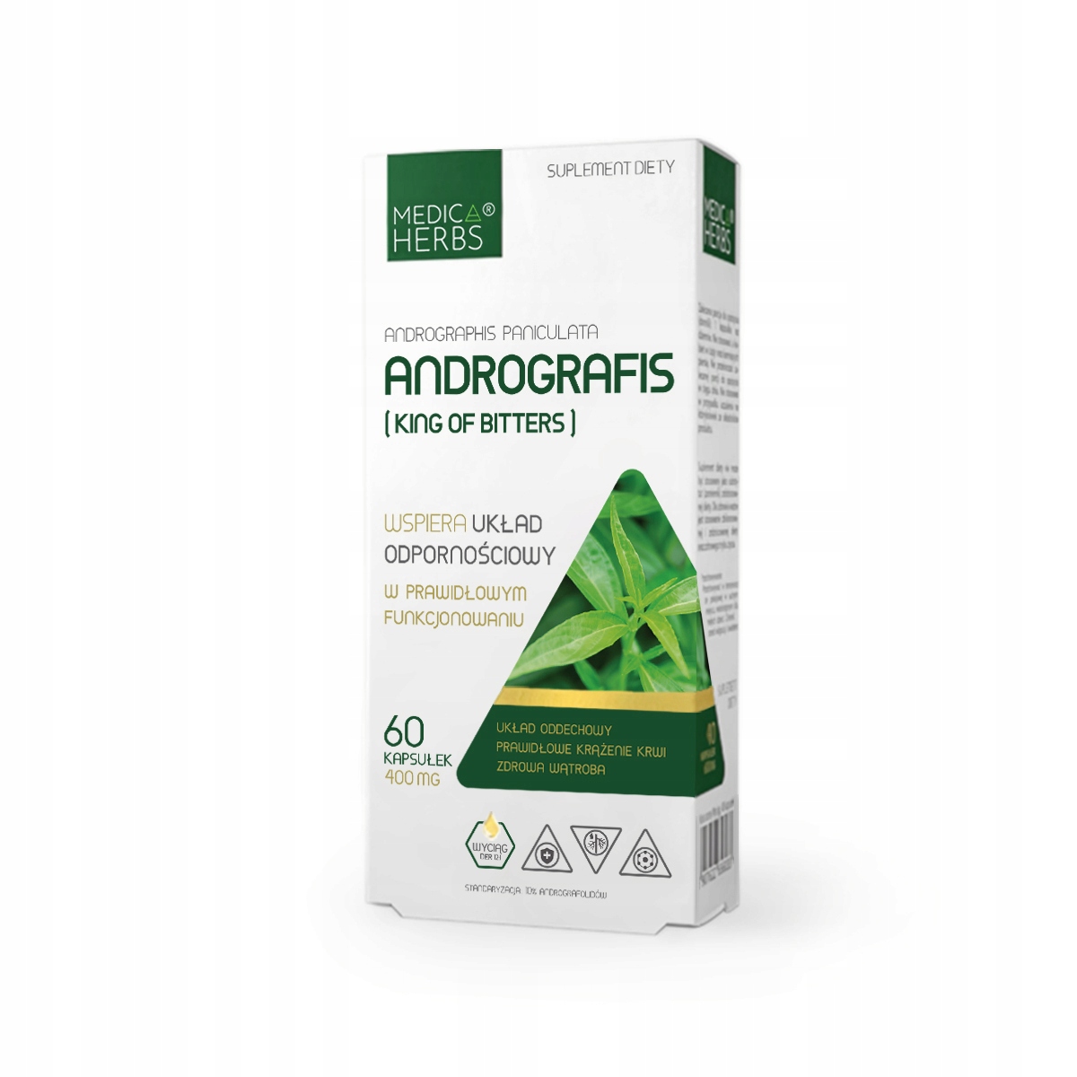 ANDROGRAFIS MEDICA HERBS ODPORNOŚĆ 400 mg 60 kaps