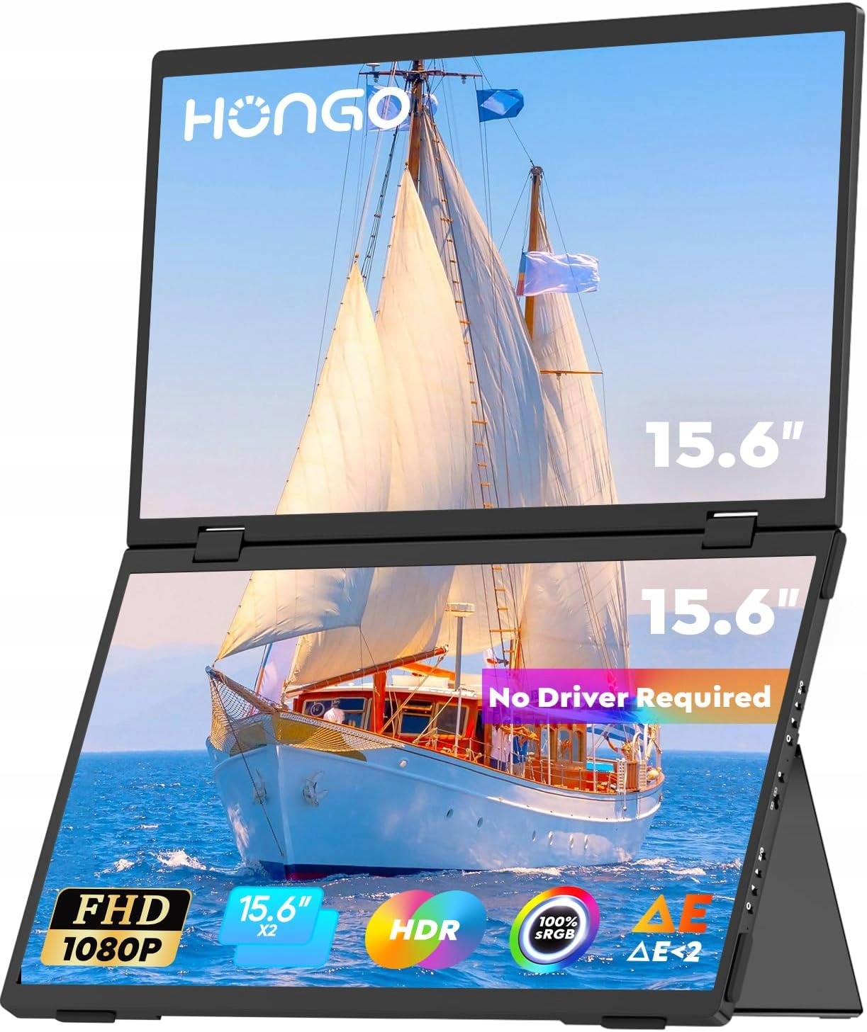 Prenosný monitor Dvojitý 15.6 palca Usb-c Hdmi Reproduktory Ekran Pc Mac PS5