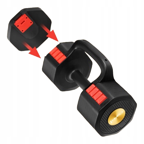 Posilovací zařízení 3v1 Činka Hms Kettlebell 11 kg Nastavitelná podpěra