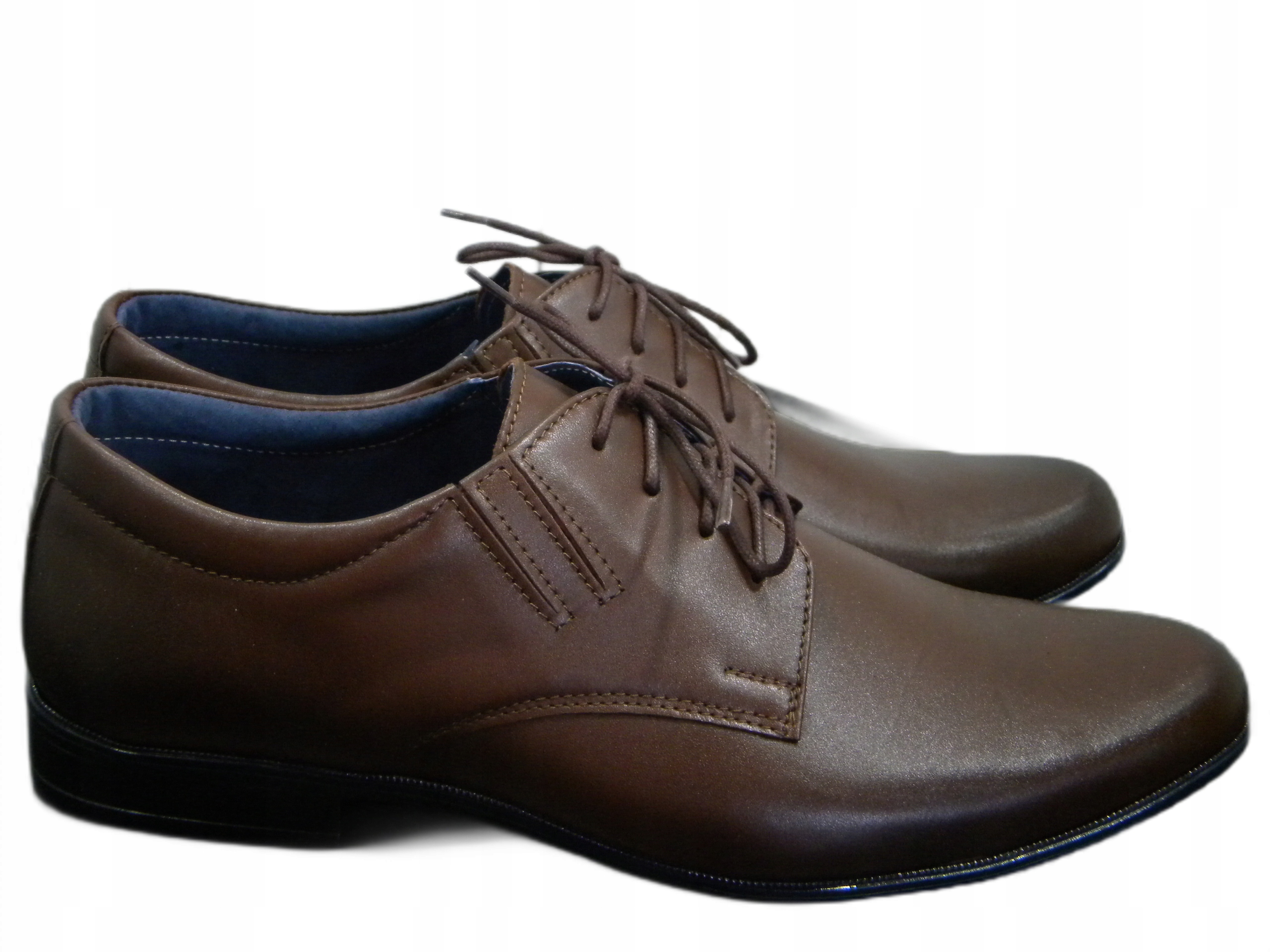 Pánské polobotky Polské značky Lampert Kůže 45