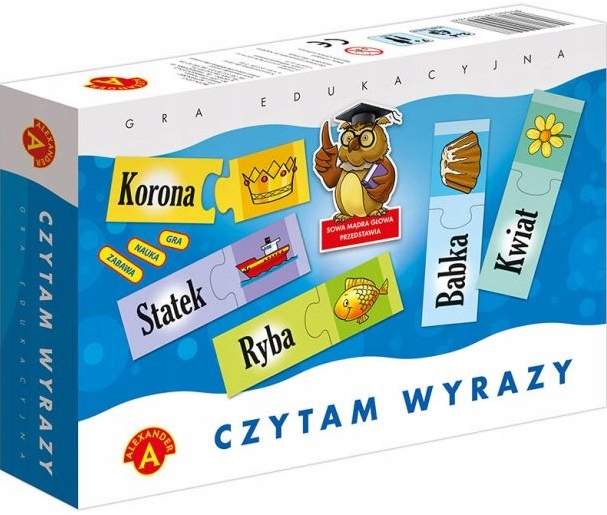 GRA EDUKACYJNA CZYTAM WYRAZY SOWA MĄDRA GŁOWA 0479