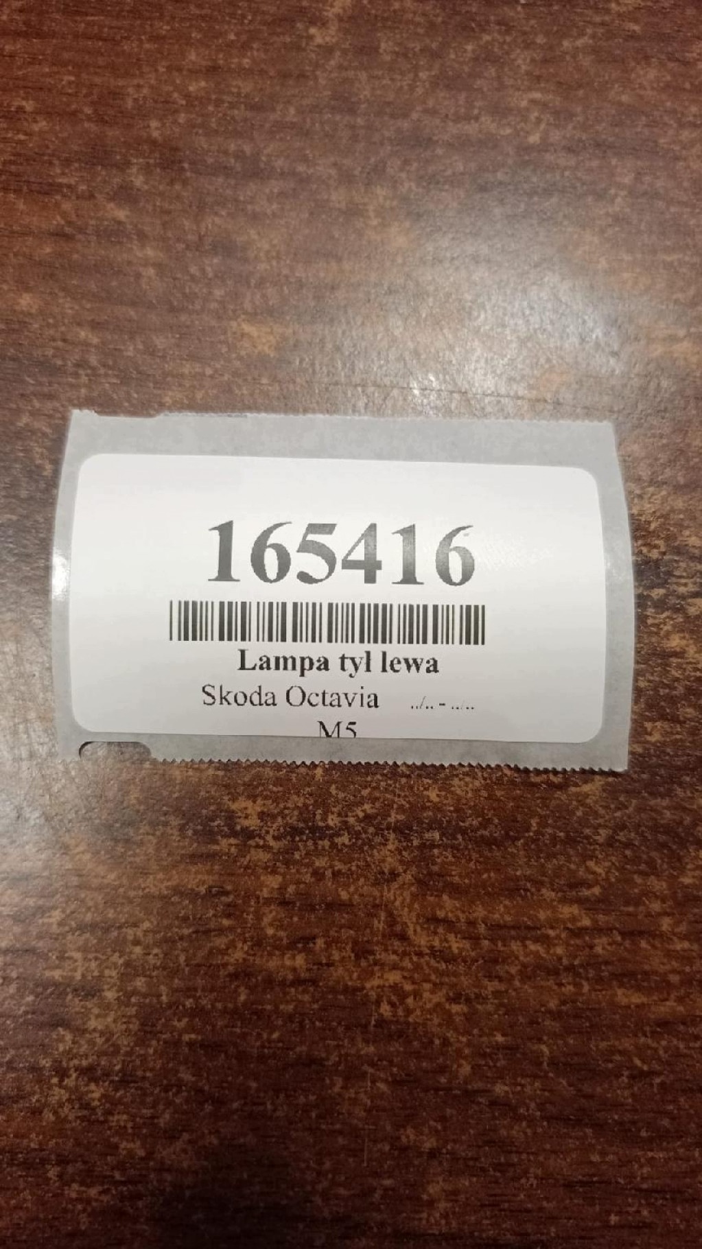 SKODA OCTAVIA and light left rear part 1U6945095