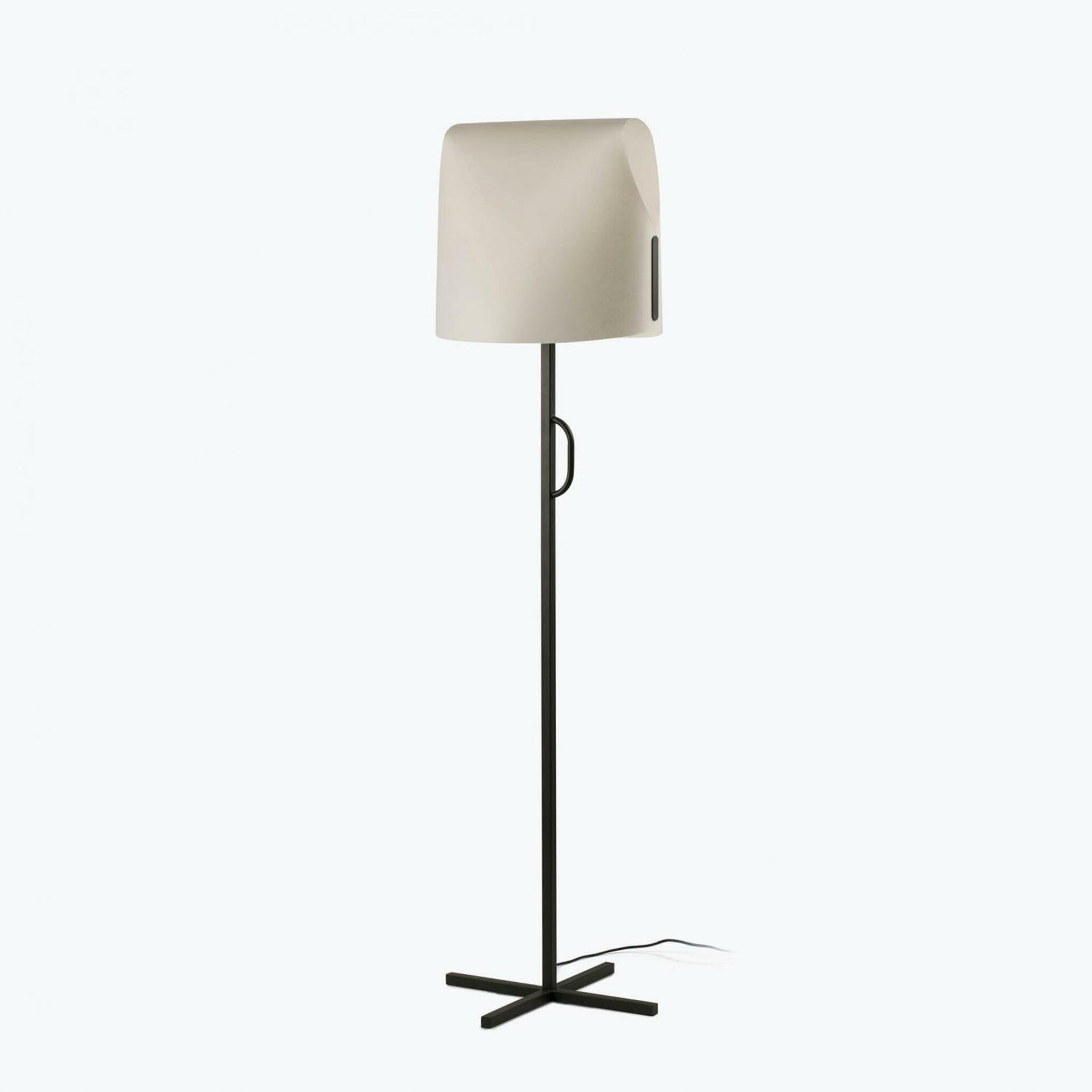 Faro Luang stojacia lampa, minimalistická, čierna/béžová, E27, 180cm